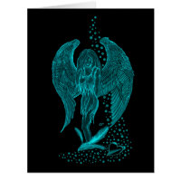 Angel perdu en amour, noir et vert Design