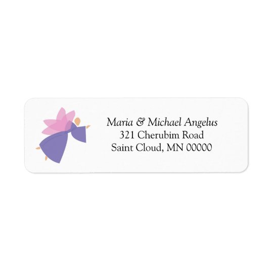 Angel Personalised Weddings Invitations Stickers Return Address Label