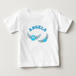 Angel Pet Paws In Blue Baby T-Shirt