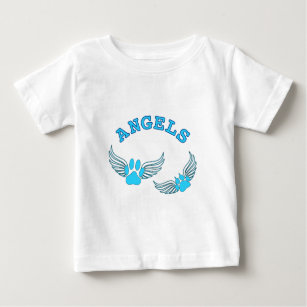 Angel Pet Paws In Blue Baby T-Shirt