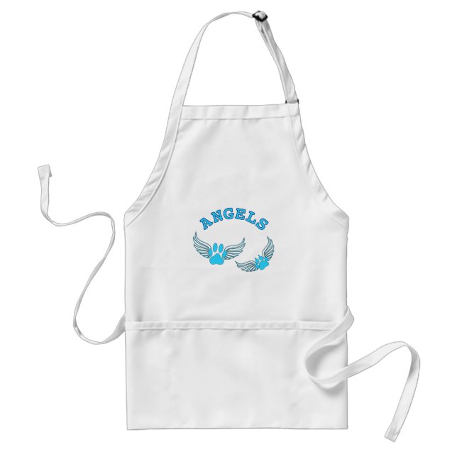Angel Pet Paws In Blue Standard Apron (Front)