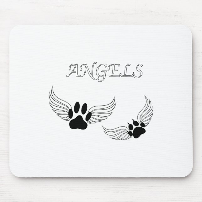 Angel Pet Paws Mouse Pad (Front)