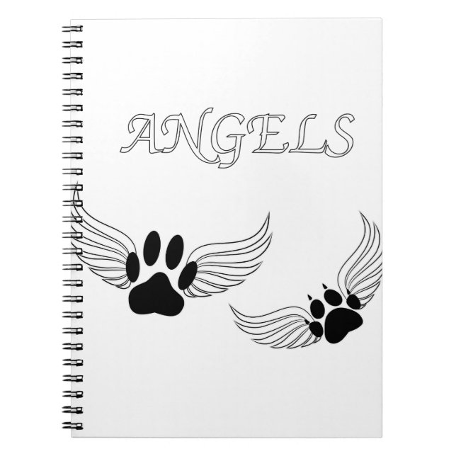 Angel Pet Paws Notebook (Front)