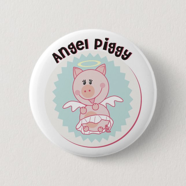 Angel_Piggy 2 Inch Round Button (Front)