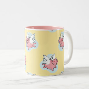Angel Pigs for Chinese New Year 2019 2-tone Mug