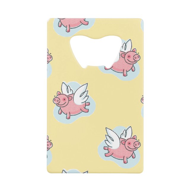 Angel Pigs for Chinese New Year 2019 Bottle O Credit Card Bottle Opener (Front)