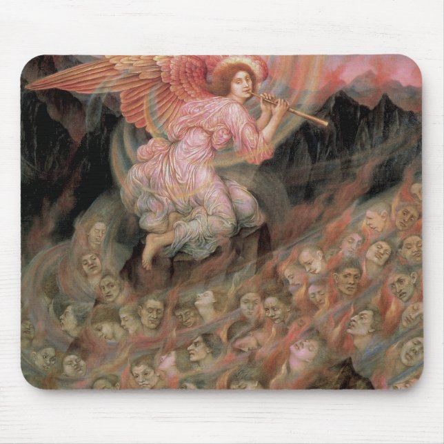 Angel Piping to Souls in Hell by Evelyn De Morgan Mouse Pad (Front)