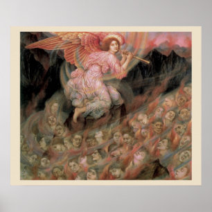 Angel Piping to Souls in Hell by Evelyn De Morgan Poster