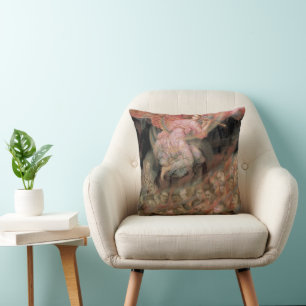 Angel Piping to Souls in Hell by Evelyn De Morgan Throw Pillow