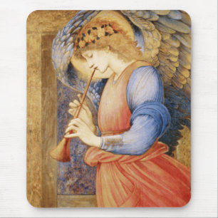 Angel Playing a Flageolet (by Edward Burne-Jones) Mouse Pad