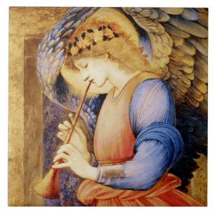 “Angel Playing a Flageolet” by Edward Burne Jones Tile