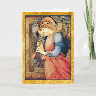 Angel Playing a Flageolet Christmas Holiday Card
