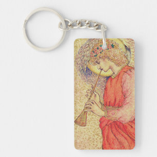 Angel Playing a Flageolet Keychain
