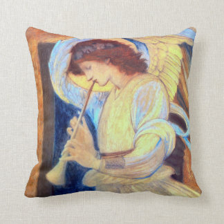 Angel Playing a Flageolet Throw Pillow