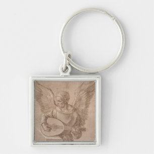 Angel playing a lute, 1491 keychain