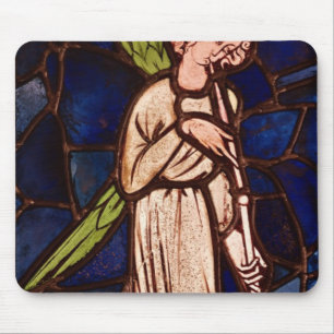 Angel playing a trumpet, c.1280 mouse pad