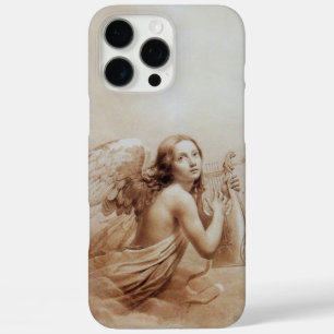 ANGEL PLAYING LYRA OVER THE CLOUDS brown iPhone 16 Pro Max Case