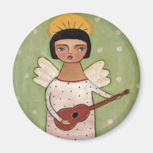 Angel Playing the Guitar Magnet