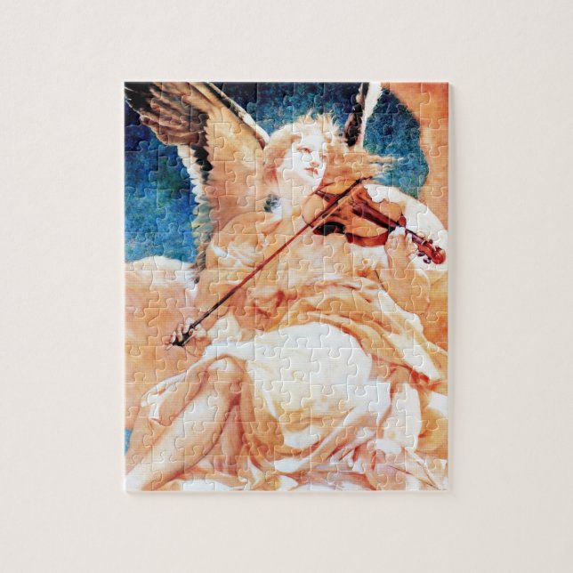 Angel Playing Violin painting Jigsaw Puzzle (Vertical)