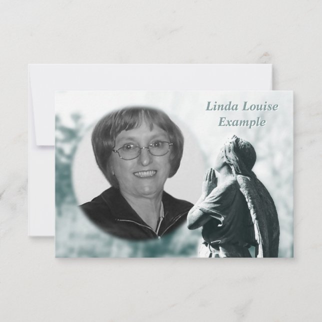 angel prayer memorial card (Front)