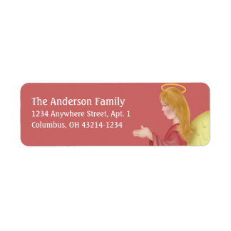 Angel Praying d3b Return Address Labels