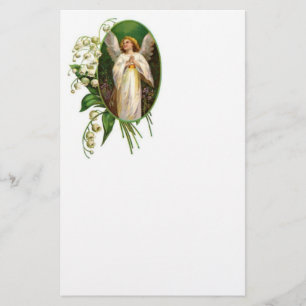 Angel Praying In A Garden Stationery
