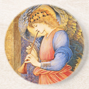 Angel Pre-Raphaelite Christmas Coasters