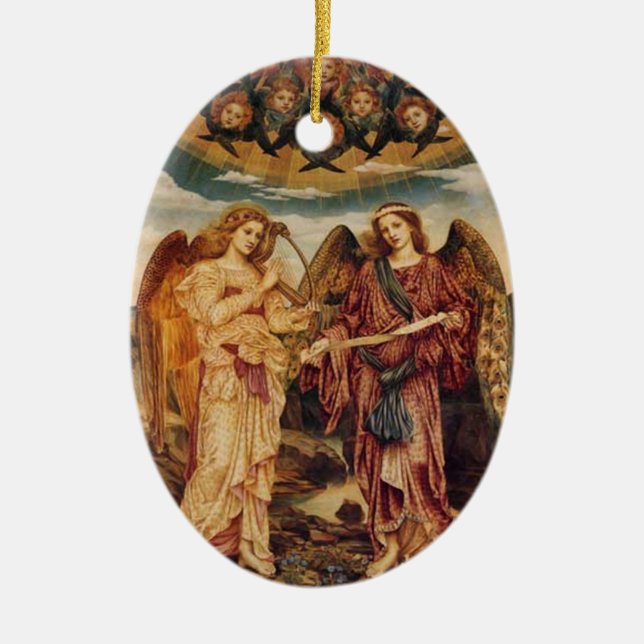 Angel Pre-Raphaelite Christmas Ornament (Front)