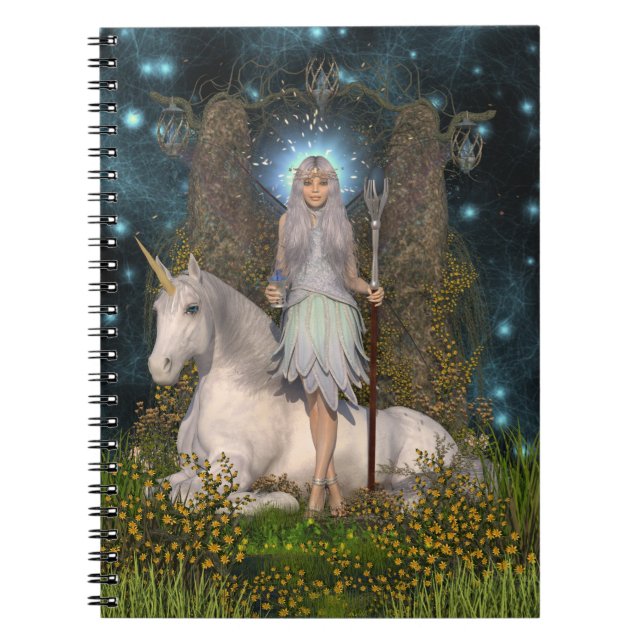 Angel Princess & Unicorn Notebook (Front)
