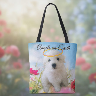 Angel Puppy Tote Bag