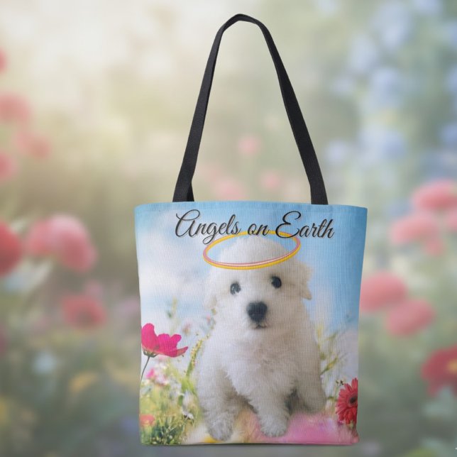 Angel Puppy Tote Bag (Creator Uploaded)