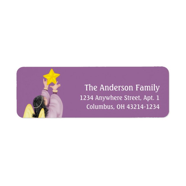 Angel Reaching for Star 1 Return Address Labels (Front)