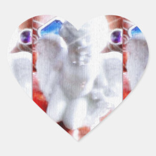 Angel Reflection  Heart Sticker