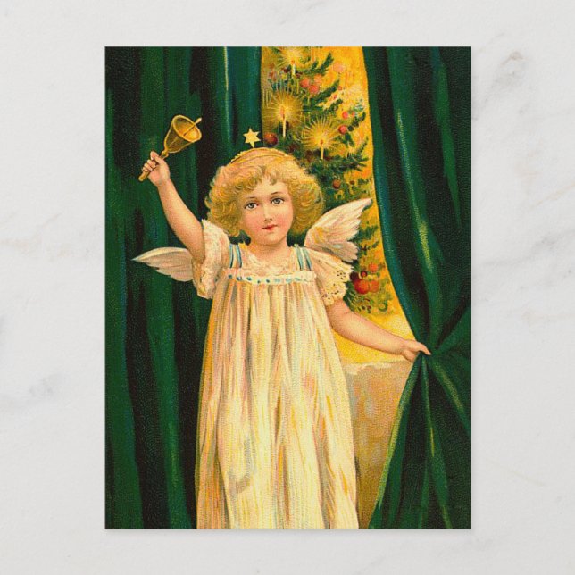 Angel ringing the bell for Christmas time Postcard (Front)