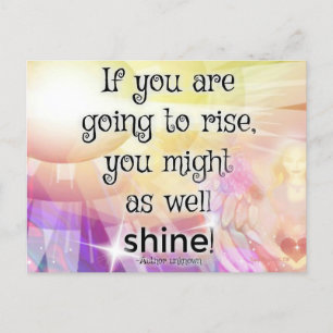 Angel Rise Shine Colourful Beautiful Watercolor Ar Postcard