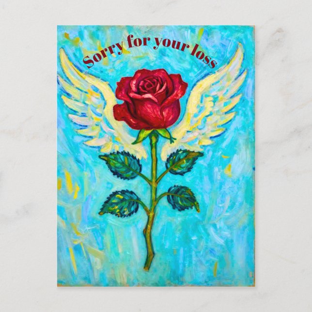 Angel Rose sympathy  Postcard (Front)