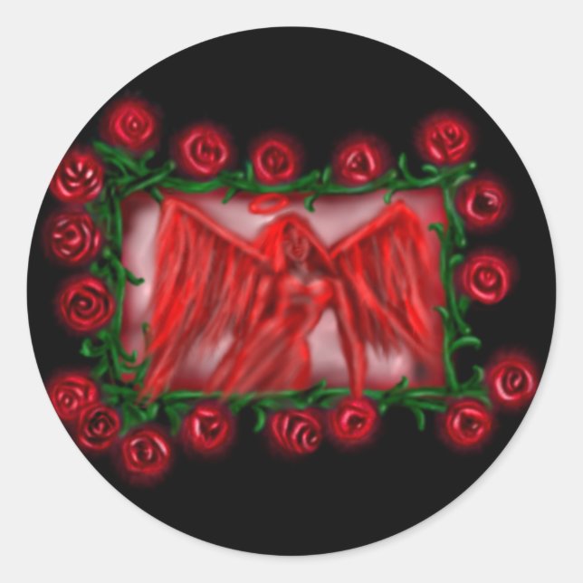 Angel Rouge, rose, autocollant (Devant)