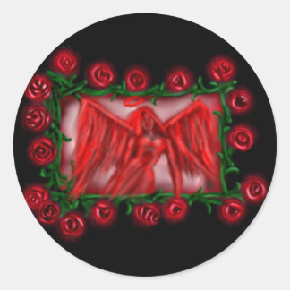 Angel Rouge, rose, autocollant