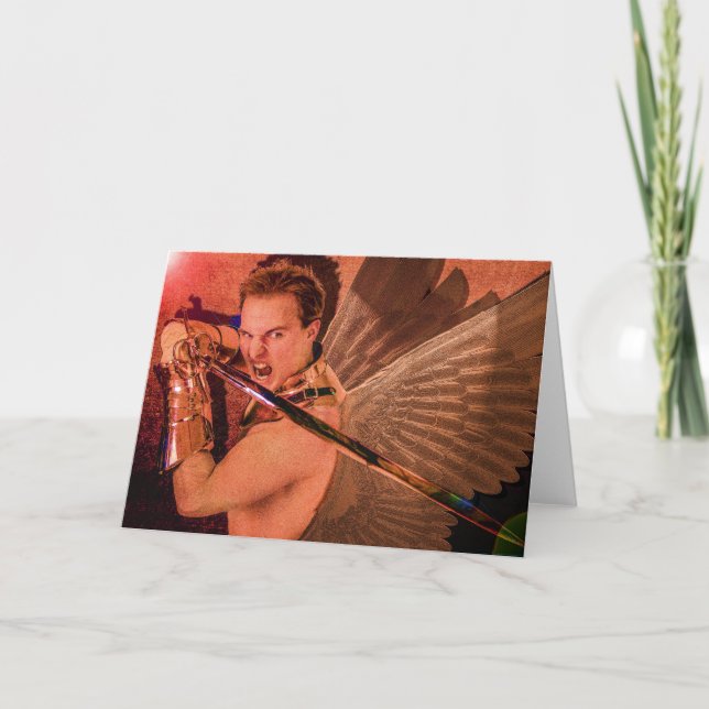 Angel "Salvation from the Dark " Christmas Card (Front)