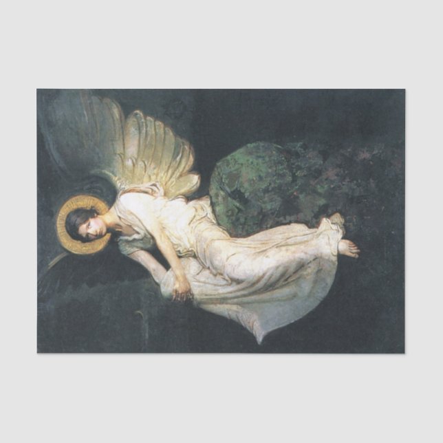 Angel Seated on a Rock by Abbott Thayer Tissue Paper (Front)