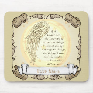Angel Serenity Prayer Mouse Pad