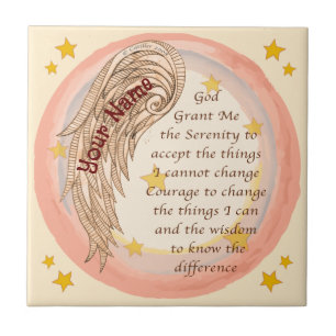 Angel Serenity Prayer Tile