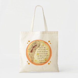 Angel Serenity Prayer Tote Bag