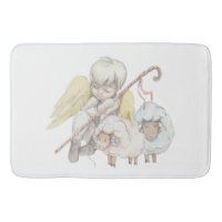 Angel Shepherd with Lambs Pastoral