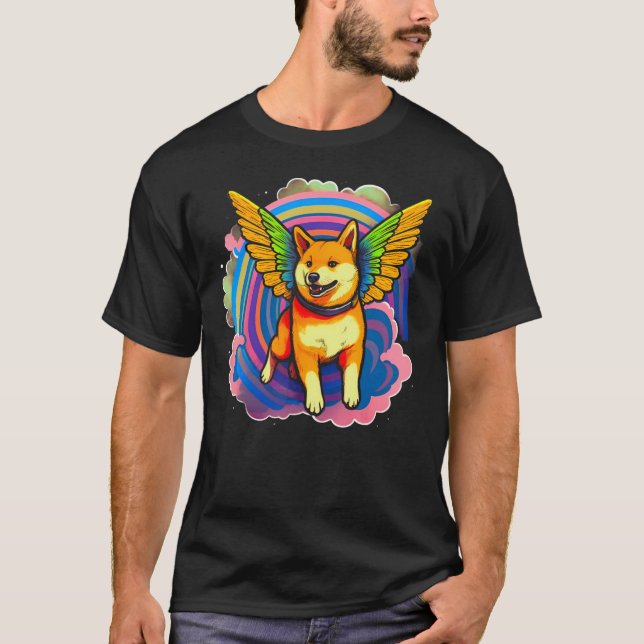 Angel Shiba Inu Dog T-Shirt (Front)