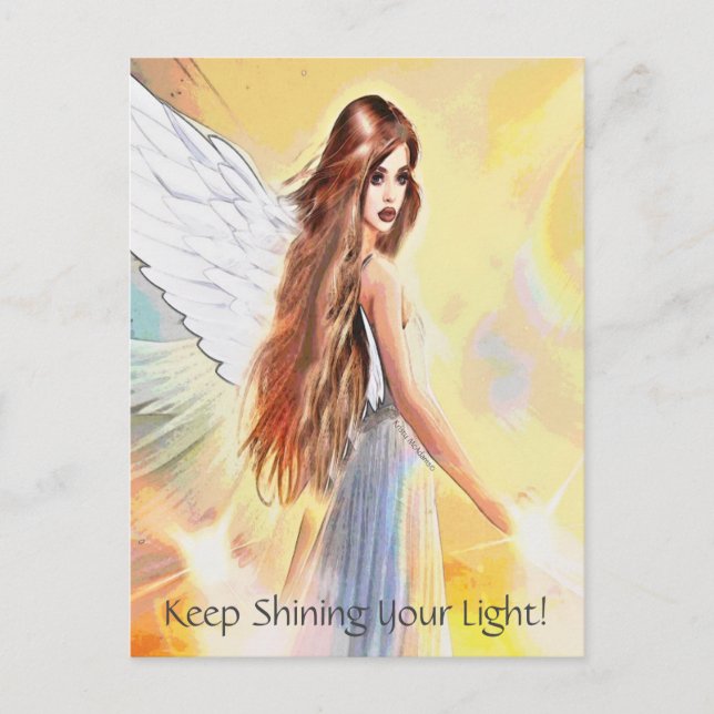Angel Shine Light Joy Wisdom Creativity Archangel Postcard (Front)