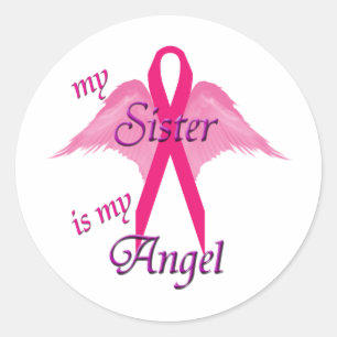 Angel Sister Classic Round Sticker