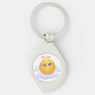 Angel smiley keychain