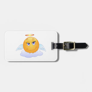 Angel smiley luggage tag
