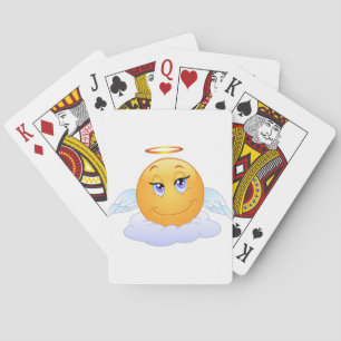 Angel smiley playing cards